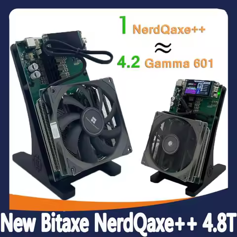 Bitaxe NerdQaxe++ 4.8TH/s 68w Bitcoins Miner 4 PCS BM1370 Asic Chip Solo BTC miner With 120W Power S