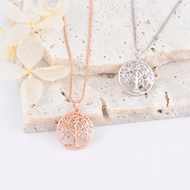 豐盛祝福 | JM 925 純銀鑲皓石生命樹頸鏈