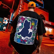 Summer Printed Short Trendy T Large Size Loose Sleeve T-Shirt Boys Top Fashionable Versatile Couple 