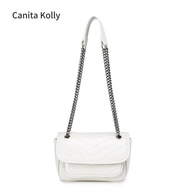 Canita Kolly20 Genuine Leather Cowhide Stray Female Bag High-Sense Shoulder Messenger Bag