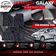 Perodua VIVA  Galaxy Floor Mats JDM Carpet Magic Velcro Backing Blink Effect