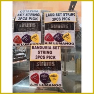 ✁ ♟ ✳ BANDURIA OCTAVINA LAUD SET STRING W/ 3 pcs pick