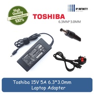 TOSHIBA 15V 5A 6.3*3.0MM 75W PA3283U-1ACA PA3755E-1AC3 PA3755E-1ACE LAPTOP AC CHARGER POWER ADAPTER