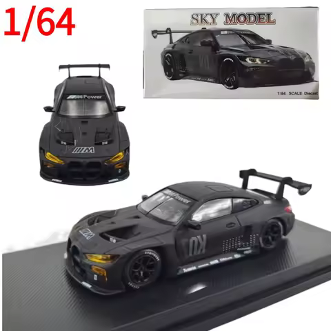 SkyModel Diecast 1:64 BMW M4 GT3 Car Model BMW Play Vehicles Collectible Model Cars Toys for Boys Gi