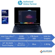 HP OmniBook X FlipNGAI 14-fm0109tu (Intel CU7 32GB ram, 1TB SSD, Intel Arc graphic, 14" 3K OLED Touc