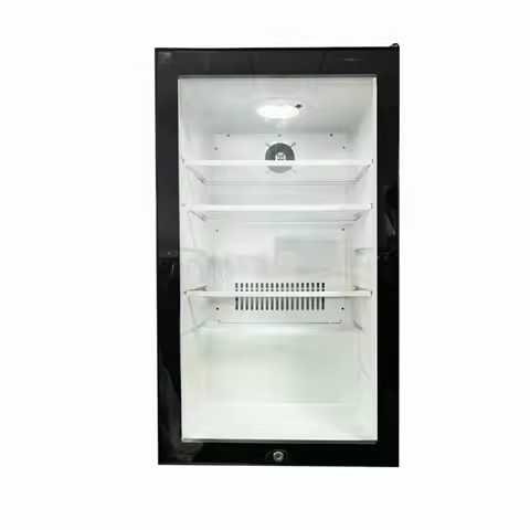 High Quality 95L Mini Fridge Refrigerator Glass Door Cooler
