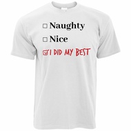 New Style Tshirts Joke Christmas Nice Naughty Did My Idea Xmas Dad Good Gift