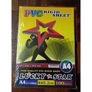 Lucky Star A4 PVC Rigid Sheet 0.2mm 100sheets