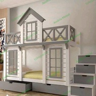 Tempat tidur tingkat anak rumah, Kasur anak 2 tingkat kayu