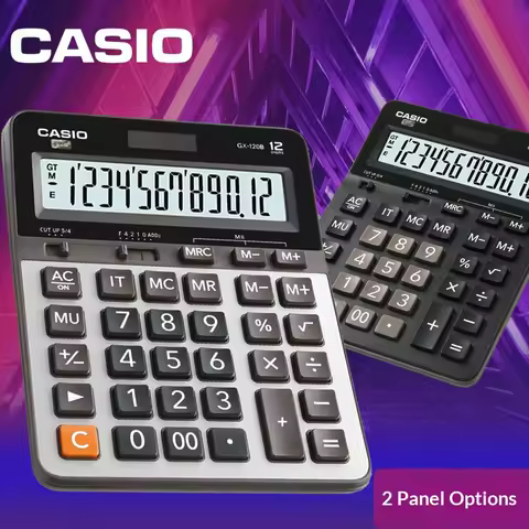 Casio Desktop Dual Power Computer Solar 12-Digit GX MX DX-120S Calculator