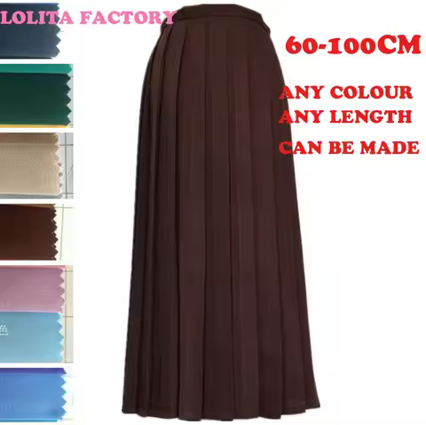 Japanese Bad girl JK Uniform Long Skirt 70 80 90cm High-waist Medium-length Pleated Skirt Women Summ