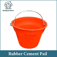 Rubber Cement Pail Orange Balde Heavy Duty Thickened Construction Bucket w/ Handle