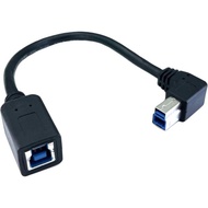 カモン(COMON)製USB3.0L型変換ケーブル(B：L型オス⇔B：メス)/ブラック/0.2m3B-R02