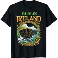 Men's cotton T-shirt Dublin Ireland Souvenir Sea Cliffs Dublin Vacation Travel T-Shirt