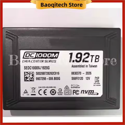 Brand New Original SEDC1000M 960G 1.92T 3.84T U2 PCle NVMe Gen3 x4 3D TCL SSD DC1000M For Kingston