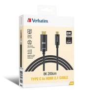 門市全新現貨‼️ Verbatim 8K Type C 轉 HDMI 2.1 連接線(200cm) 66819