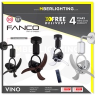 [FREE DELIVERY] 18" FANCO VINO Corner Fan: Ceiling &amp; Wall Mounting With Remote &amp; Last Speed Memory