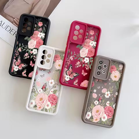 Butterfly Rose Flower Pattern Phone Case for Vivo V50 V21 5G 11 V25 V30 Pro Y72 Y03 Y36 X100 X90 X80