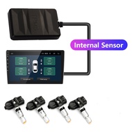 EKLEVA ระบบตรวจสอบความดันยางรถยนต์ USB Android TPMSตัวเซ็นเซอร์ภายนอกภายในสำหรับวิทยุเครื่องเล่น DVD