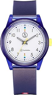 Citizen Q&amp;Q RP26-011 Analog Smile Solar Wrist Watch, Matching Style, Waterproof, Urethane Strap, Blue, blue, Wristwatch, Solar, Pair, Simple