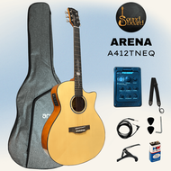 Arena A412TNEQ Acoustic Electric Guitar with Full Setup & Accessories