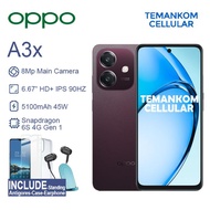 Oppo A3x 12GB RAM baru 6/128 6+6 extend RAM 6GB 128GB Military Grade kuat GARANSI RESMI - Merah