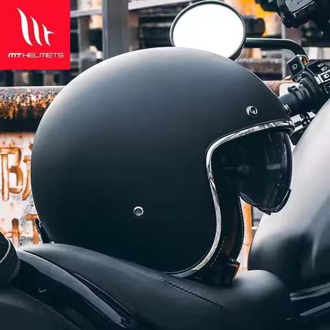 Original MT Retro Motorcycle Helmet Capacete MT LE MANS 2 SV Breathable Electric Bike Open Face Helm