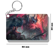Aatrox Skin Keychain printed on sturdy, durable PVC Card