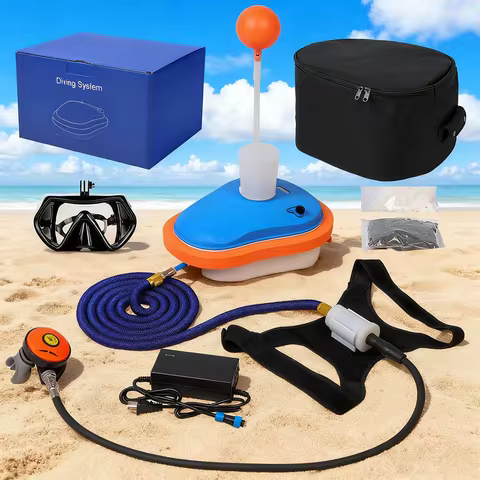 Scuba Diving Ventilator and Diving Mask Portable Rechargeable Scuba Diving Tank with Breathing Regul