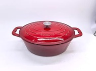 Enameled Cast Iron Dutch Oven - 9.3QT Pot with Lid Cookbook & Cotton Potholders, Heavy-Duty Cookware