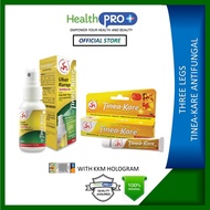 THEREE 3 LEGS Tinea-Kare Anti-Fungal CREAM/SPRAY Ubat Kurap
