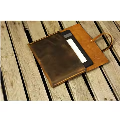 Distressed leather kindle Fire HD 8 10 case cover / Simple retro brown leather Fire HD 8 10 cover ca