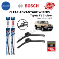 Genuine Bosch Clear Advantage U Hook Wiper Set for Toyota FJ Cruiser GSJ15 (Year 2011-2016) (BCA16"/