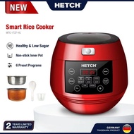 HETCH Low Sugar Smart Rice Cooker 3L MTC-1727-HC Periuk Nasi - RED 3L