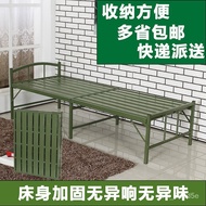 Folding Bed Single Bed Household Foldable Iron Bed Lunch Break Bed for Lunch Break Adult Iron Bed Accompanying Bed Reinf