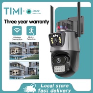 TIMI Outdoor HD 8MP 4K Dual Lens CCTV WiFi IP Security Camera Night Vision PTZ 360 IP66 CCTV Two Way Talk Motion Detection APP ICSEE