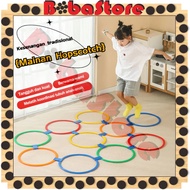 BOBASTORE Unisex Children's Jumping Toy Jingkat Hoop Jumping Set Ring 28cm Hopscotch Toys for Girls 