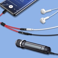 【3C】 Type C Y-Shape Splitter Cable with Microphones Support 3 5mm Headphone Connectors for Sound Tra