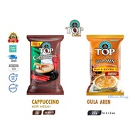 (9 PCS) Top Coffee Aren Tubruk - Cappuccino Choco Malt Practical Instant Coffee Sachet - A622 A612