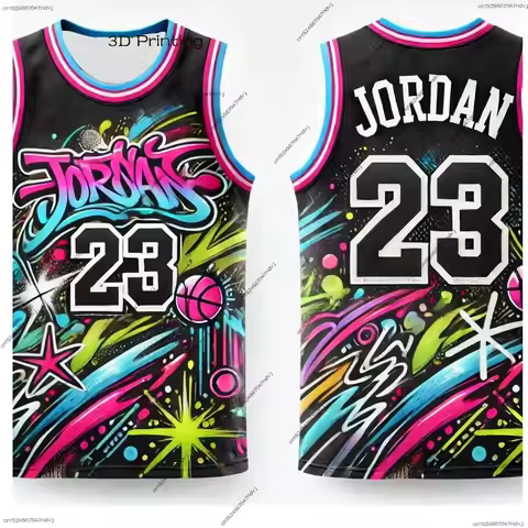 Chat GPT smart design American basketball jersey Jordan Graffiti Street No. 23 basketball jersey ves