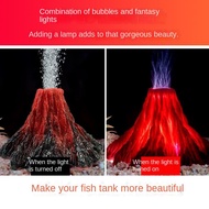 Fish Tank Landscape Aquarium Landscaping Decoration Set Simulation Volcano Decoration Stone Aerator Air Pump Package Dec