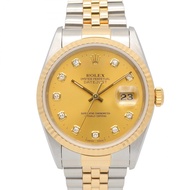 【二手】ROLEXDatejust 10鑽 W-序號 16233G CH/NP K18（黃金）不鏽鋼男士腕錶