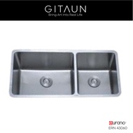 [EURANO] ERN 43060 / SUS304 Series Stainless Steel Double Bowl Sink