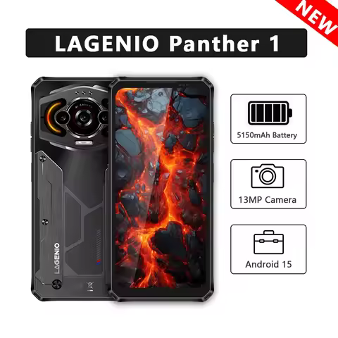 LAGENIO Panther 1 4G Ultra-thin Rugged Smartphone 6.7" HD 4GB+128 Unisoc T7250 Octa-Core 13MP 5150mA