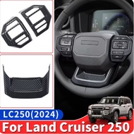 Steering Wheel Decoration paster For 2024 Toyota Land Cruiser 250 1958 Prado LC250 Interior Accessor