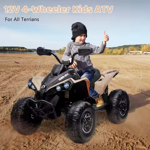 12V 4 Wheeler Electric ATV Kids Ride On Toys for 3-8 Years Birthday Gifts with Remote Control Treade