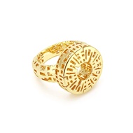 IVOG Simplicity Fashionable Design Rings For Women Hollow Out Circle Ring Fashion Jewelry Official F