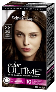 Color Ultime Hair Color, 3.8 Velvet Brown, 1 Application - Permanent Brown Hair Dye for Vivid Color 