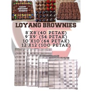 LOYANG BROWNIES CUTTER SQUARE (10'x'10') (12'x12') | SEGI SEGIempat (8'x8) (9'x9') | BUATAN TANGAN