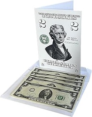 TWO DOLLAR BILL Birthday Card, Honoring the 2 dollar bill - Humor Bday Card for Him Her, with free E